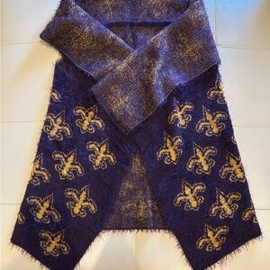 Purple and Gold Fleur-de-Lis Vest